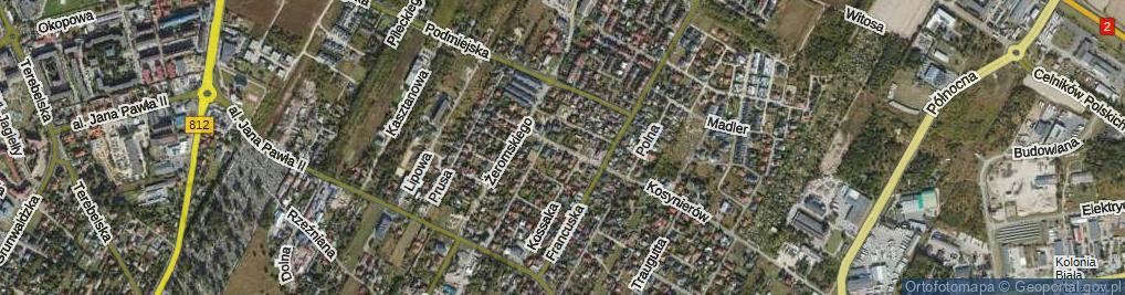 Zdjęcie satelitarne Malczewskiego Jacka ul.